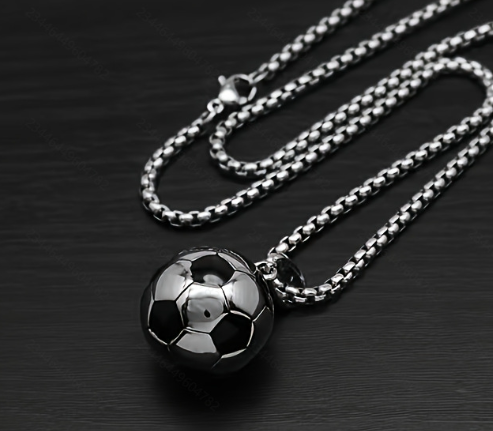 Creative World Cup Stainless Steel Football Pendant Necklace