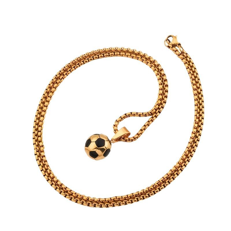 Creative World Cup Stainless Steel Football Pendant Necklace