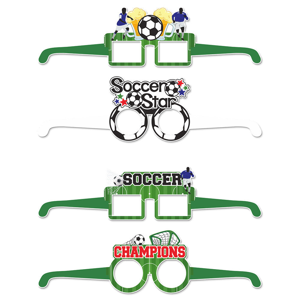 Product Creative Football World Cup Theme Paper Glasses Decoration